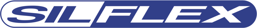 Silflex Logo 10cm w Single Colour Blue White Outline